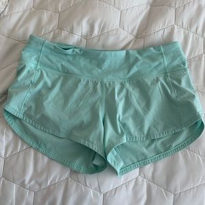 Light Blue Lululemon Speed Up Shorts